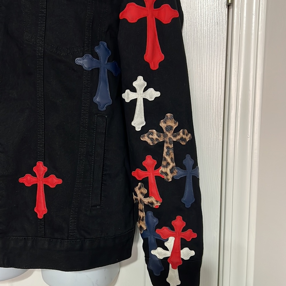 Rockstar Original Black Denim Patchwork Jacket, S… - image 6